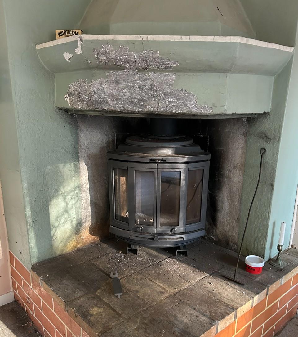 Långvattendammkojan kamin